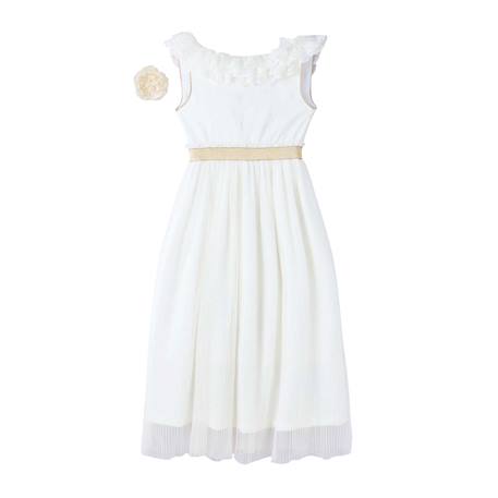 Robe cérémonie  longue    éléonaure Blanc ivoire 3 - vertbaudet enfant 