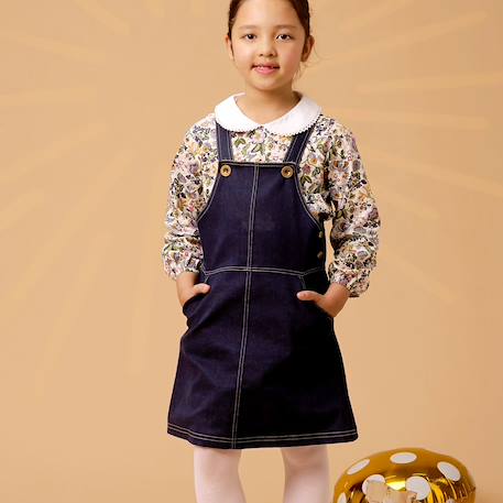 Fille-Robe salopette   jeans     lola