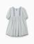 Robe en coton avec manches bouffantes et fleurs you&me Beige clair 2 - vertbaudet enfant 