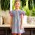 Robe  vichy   ample  butterfly Bleu marine blanc 1 - vertbaudet enfant 