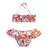 Maillot de bain 2 pièces fleuri hawaï     swan Fleurs hawaï 1 - vertbaudet enfant 