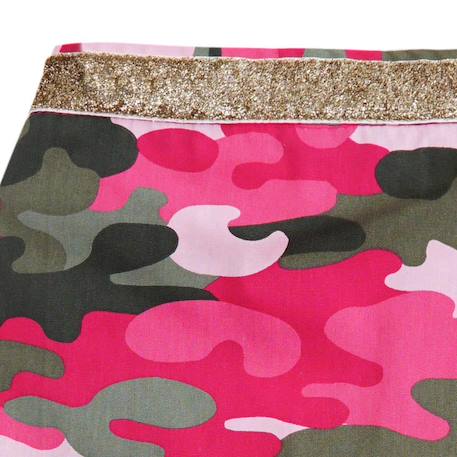 Jupe short  camouflage   - deux-en-un  jade Rose kaki 3 - vertbaudet enfant 