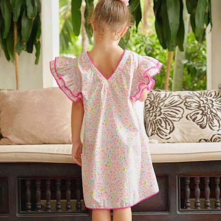 Robe  été   ample  butterfly Bleu marine+Jaune bleu+Rose bleu pastel+Violette bleu 13 - vertbaudet enfant 