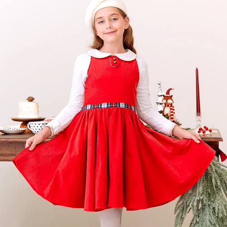 Fille-Robe-Robe qui tourne velours    hepburn