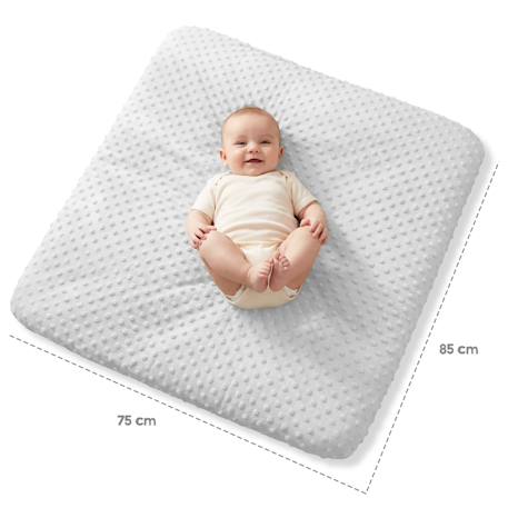 Housse de matelas à langer extensible en coton bio lil planet Bleu clair+Gris argenté+Vert givré 12 - vertbaudet enfant 