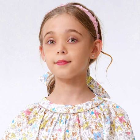 Bandeau cheveux  cérémonie  à papillons Rose clair 1 - vertbaudet enfant 