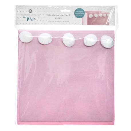 Bac de rangement pompons - yuki Marron caramel+Rose 7 - vertbaudet enfant 
