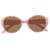 Lunettes de soleil7 à 9 ans, forme ronde, verres polycarbonates catégorie 3 Rose 1 - vertbaudet enfant 