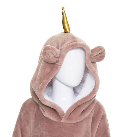 Plaid sweatshirt capuche Rose+Vert 3 - vertbaudet enfant 