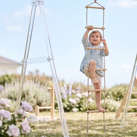 Echelle de corde pour portique balançoire 1.90 m pour enfants Beige 1 - vertbaudet enfant 