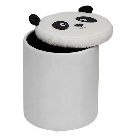 Pouf-coffre enfant rangement Noir et blanc+Orange 3 - vertbaudet enfant 