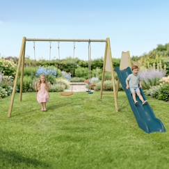 Jouet-Portique balançoire avec toboggan et face à face – romy pour enfants