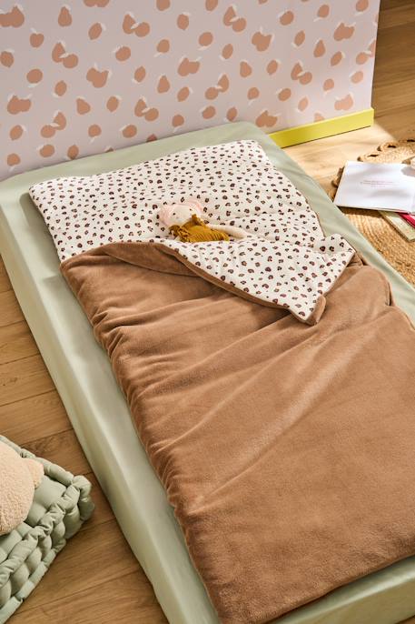Sac de couchage polaire léopard enfant noisette 1 - vertbaudet enfant 