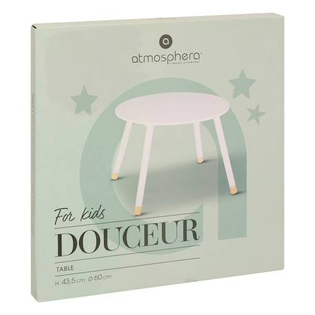 Table enfant - douceur Blanc+Blanc étoiles 3 - vertbaudet enfant 