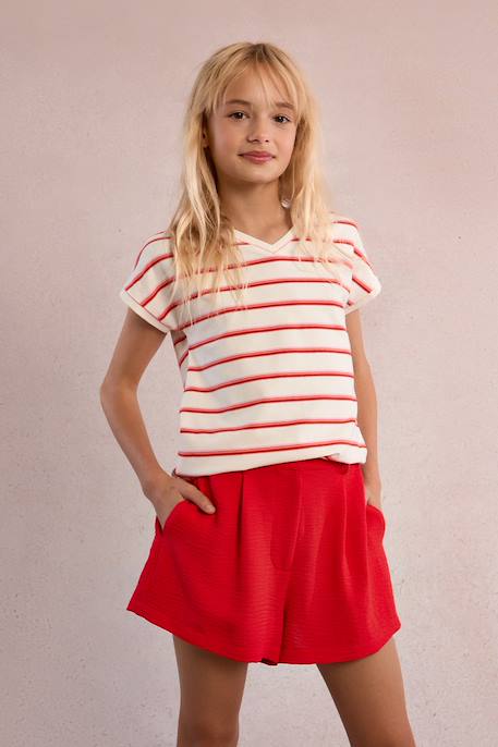 Fille-T-shirt à rayures