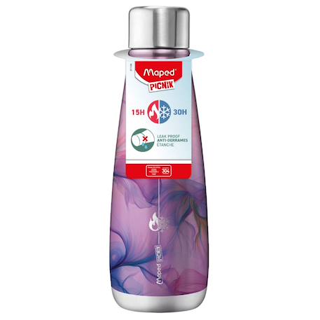 Bouteille isotherme en acier inoxydable Bleu+Ikat+Rose+Solaris+Vert 8 - vertbaudet enfant 