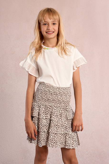 Fille-T-shirt manches à volants