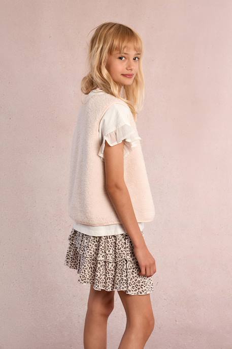 T-shirt manches à volants Offwhite 3 - vertbaudet enfant 