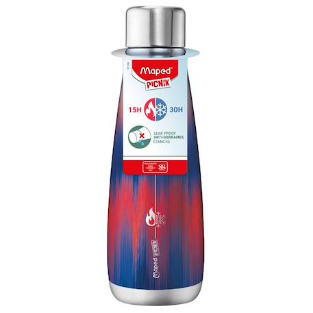 Bouteille isotherme en acier inoxydable Bleu+Ikat+Rose+Solaris+Vert 5 - vertbaudet enfant 