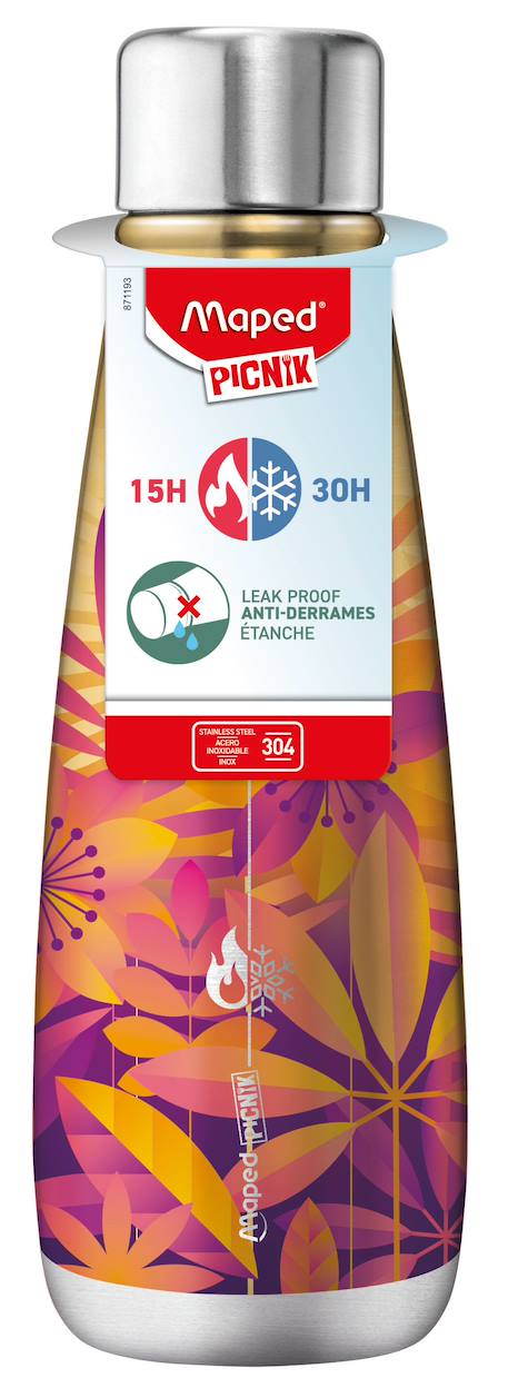 Bouteille isotherme en acier inoxydable Bleu+Ikat+Rose+Solaris+Vert 11 - vertbaudet enfant 