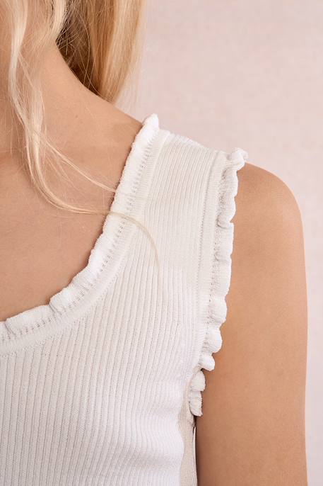 Débardeur froncé Noir+Offwhite+Rouge 7 - vertbaudet enfant 