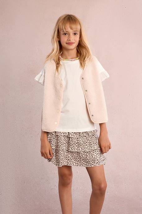 T-shirt manches à volants Offwhite 4 - vertbaudet enfant 