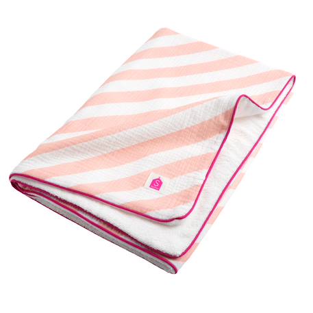 Serviette de bain / plage double gaze de coton imprimé Jaune+Rose+Vert 7 - vertbaudet enfant 