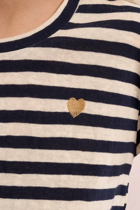 T-shirt rayé Navy blue+Noir 5 - vertbaudet enfant 