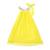 Robe cérémonie   à col fleuri liberty  alizee Jaune col fleuri mauve 3 - vertbaudet enfant 