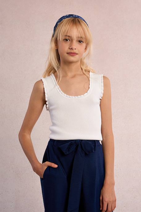 Débardeur froncé Noir+Offwhite+Rouge 9 - vertbaudet enfant 