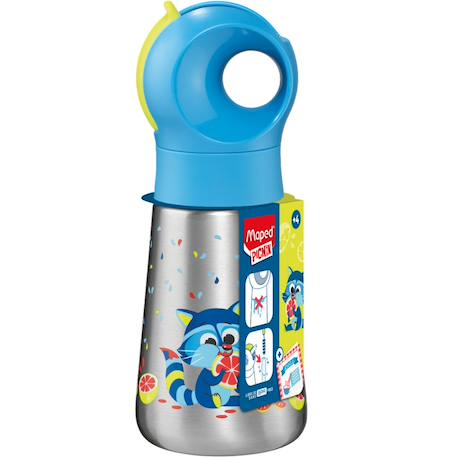 Gourde enfant inox étanche Bleu+Vert+Violet 6 - vertbaudet enfant 