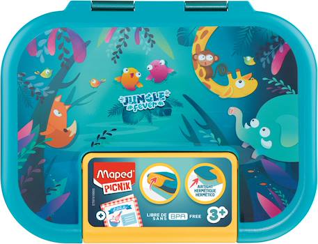 Boîte repas pour enfant Jungle fever+Lapin - violet rose+Raton laveur - bleu vert+Toucan - turquoise orange 6 - vertbaudet enfant 