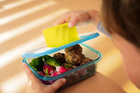 Boîte repas pour enfant Jungle fever+Lapin - violet rose+Raton laveur - bleu vert+Toucan - turquoise orange 2 - vertbaudet enfant 