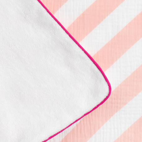 Serviette de bain / plage double gaze de coton imprimé Jaune+Rose+Vert 9 - vertbaudet enfant 