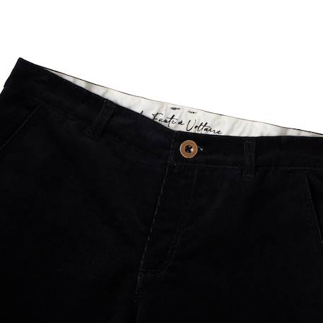Pantalon  velours  coupe chino  sainclair Noir 2 - vertbaudet enfant 
