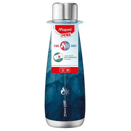 Bouteille isotherme en acier inoxydable Bleu+Ikat+Rose+Solaris+Vert 2 - vertbaudet enfant 