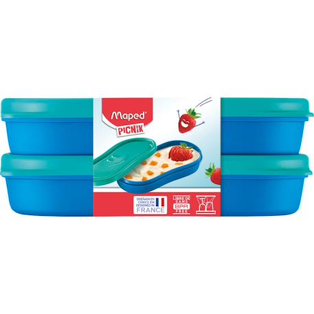 Lot de boîtes à encas Bleu 2 - vertbaudet enfant 