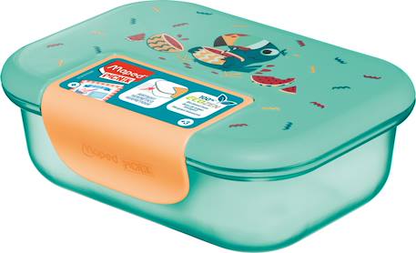 Boîte repas pour enfant Jungle fever+Lapin - violet rose+Raton laveur - bleu vert+Toucan - turquoise orange 14 - vertbaudet enfant 