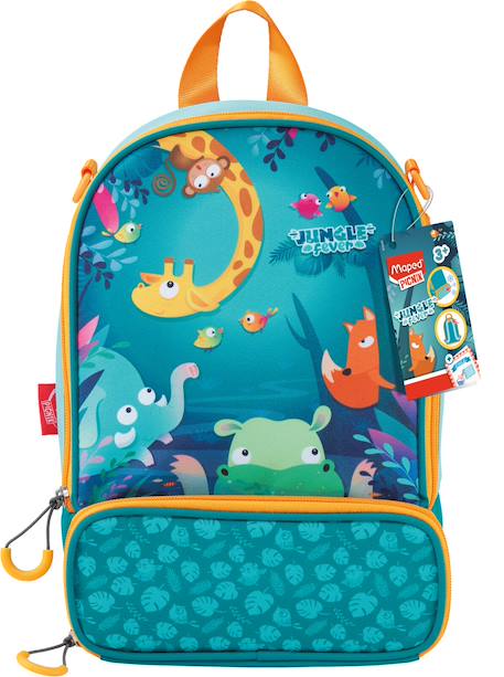 Sac à déjeuner isotherme pour enfant Jungle fever+Lapin - violet rose+Raton laveur - bleu vert+Toucan - turquoise orange 4 - vertbaudet enfant 