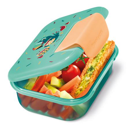 Boîte repas pour enfant Jungle fever+Lapin - violet rose+Raton laveur - bleu vert+Toucan - turquoise orange 15 - vertbaudet enfant 