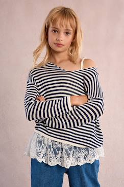 -Pull en maille rayé