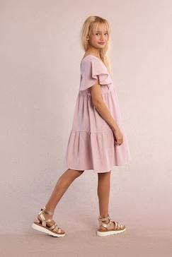 -Robe babydoll rayée