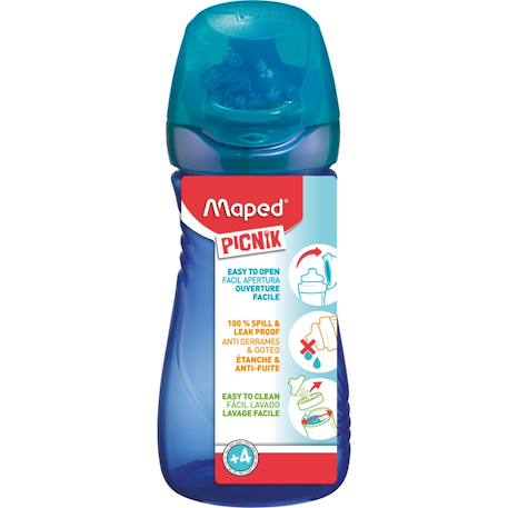 Gourde pour enfants école ou pique-nique Bleu+Orange+Rose+Vert 4 - vertbaudet enfant 