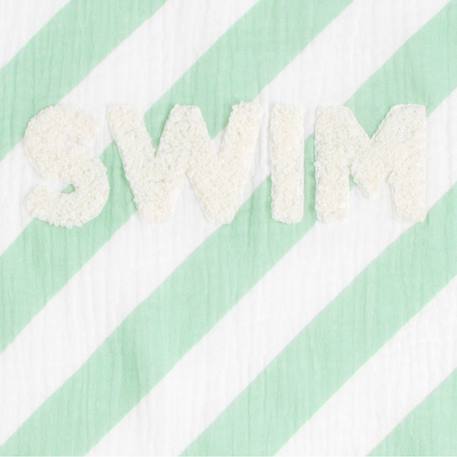 Serviette de bain / plage double gaze de coton imprimé Jaune+Rose+Vert 14 - vertbaudet enfant 