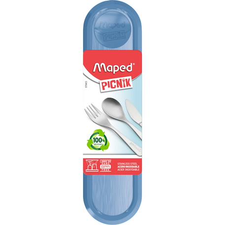Ensemble de couverts en inox Bleu 5 - vertbaudet enfant 
