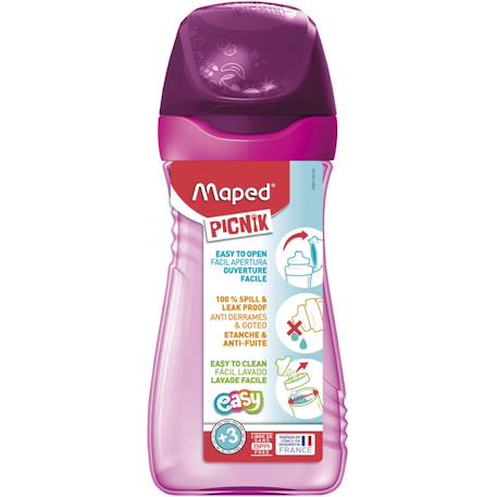 Gourde pour enfants école ou pique-nique Bleu+Orange+Rose+Vert 11 - vertbaudet enfant 