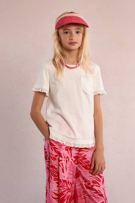 T-shirt cœur Offwhite 3 - vertbaudet enfant 