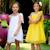 Robe cérémonie   à col fleuri liberty  alizee Jaune col fleuri mauve 4 - vertbaudet enfant 