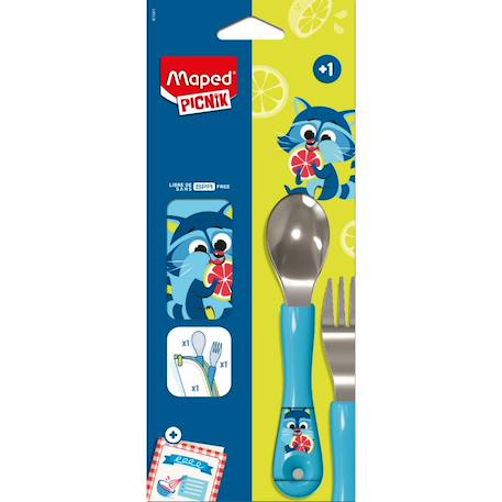 Couverts enfant avec étui Bleu+Vert 4 - vertbaudet enfant 