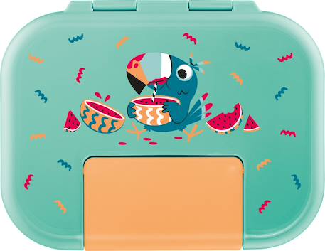 Boîte repas pour enfant Jungle fever+Lapin - violet rose+Raton laveur - bleu vert+Toucan - turquoise orange 17 - vertbaudet enfant 